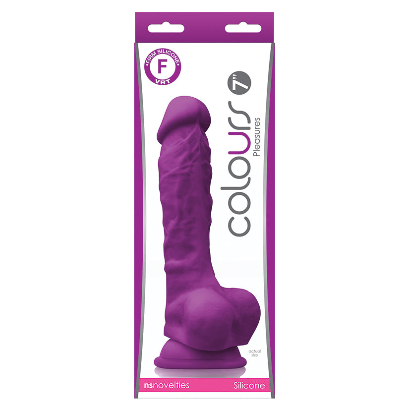 Colours Pleasures Dildo-Purple 7" NSN-0405-05