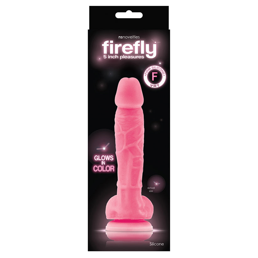 Firefly Glow In The Dark Dildo-Pink 5" NSN-0485-14
