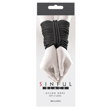 Load image into Gallery viewer, Sinful Nylon Rope-Black 25ft NSN-1238-13