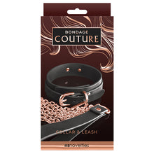 Load image into Gallery viewer, Bondage Couture Collar and Leash-Black NSN-1306-23