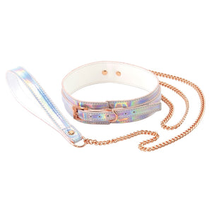 Cosmo Bondage Collar & Leash-Rainbow