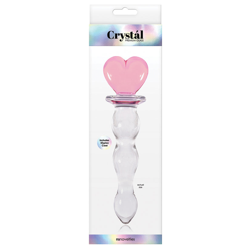 Crystal Heart Of Glass-Pink nsn-0705-14