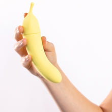 Load image into Gallery viewer, Natalie&#39;s Toy Box Banana Cream Air Pulse &amp; G-Spot Vibrator
