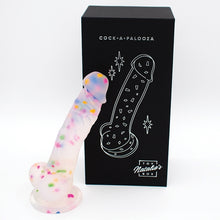 Load image into Gallery viewer, Natalie&#39;s Toy Box Cock A Palooza Confetti Silicone Suction Dildo