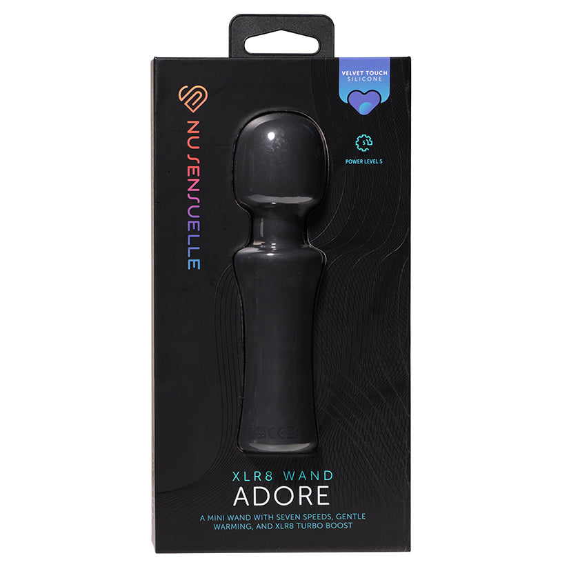 Nu Sensuelle Adore XLR8 Wand with Heat-Black