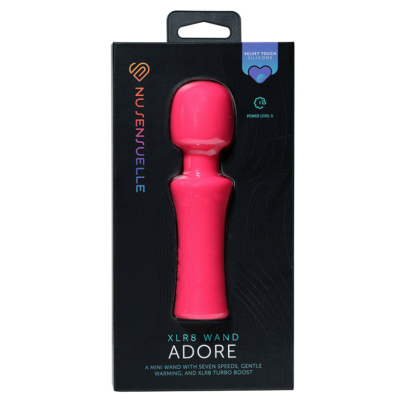 Nu Sensuelle Adore XLR8 Wand with Heat-Hot Pink