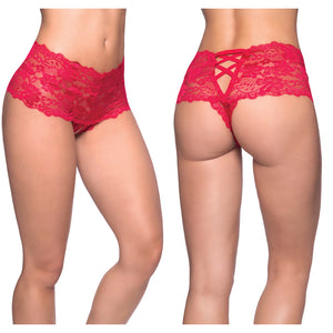 Goodnight Kiss Lace Crotchless Boyshor... 2025 RD L/XL