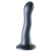 Load image into Gallery viewer, Ouch! Ultra Soft Silicone Curvy G-Spot Dildo-Gun Metal 7