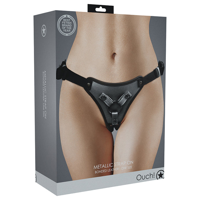 Ouch! Metallic Strap On Harness-Gun Me... OU869GUN