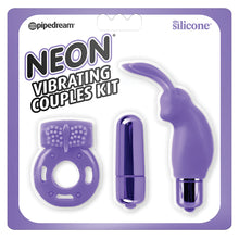 Load image into Gallery viewer, Neon Vibrating Couples Kit-Purple 144112