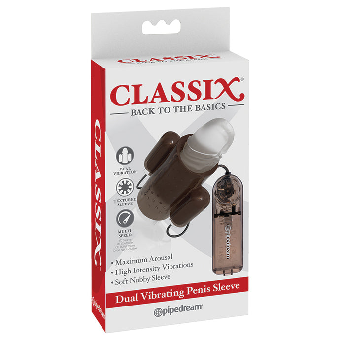 Classix Dual Vibrating Penis Sleeve-Sm... PD1987-24