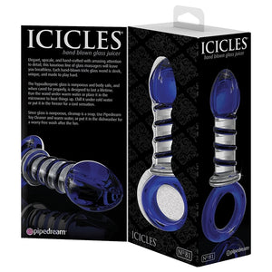 Icicles No.81 Plug With Handle-Blue Swirl