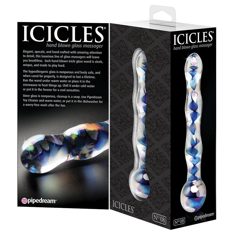 Icicles No.8-Blue Swirl 7
