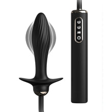 Load image into Gallery viewer, Anal Fantasy Elite Auto Throb Inflatable Vibrating Plug-Black