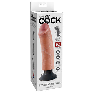 King Cock Vibrating Cock-Light 8" PD5403-21