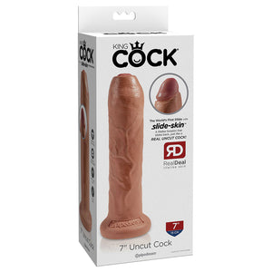 King Cock Uncut Cock-Tan 7" PD5561-22