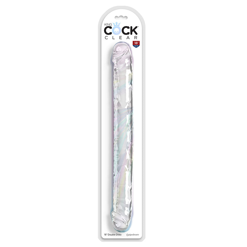 King Cock Clear Double Dildo 18" 578820