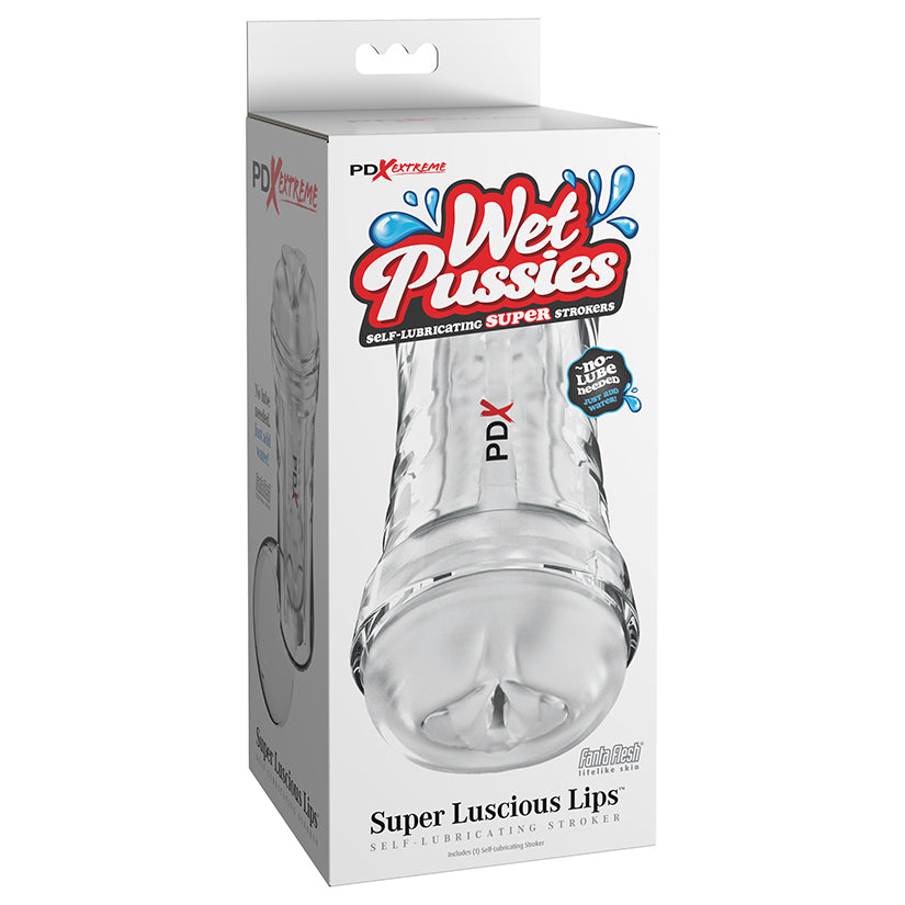PDX Extreme Wet Pussies Super Luscious Lips Self-Lubricating Stroker