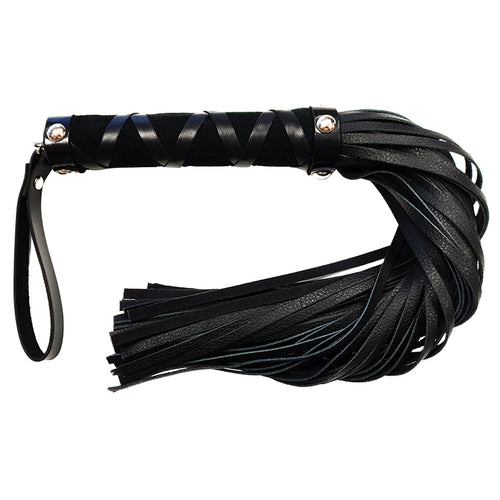 Rouge Group Leather Flogger with Studd... RFS1166-BK