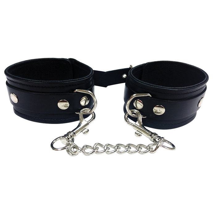 Rouge Group Leather Ankle Cuffs-Black RHA1046-BK