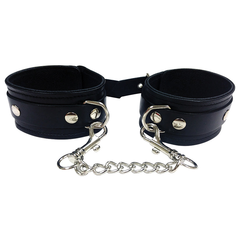 Rouge Group Leather Ankle Cuffs-Black RHA1046-BK
