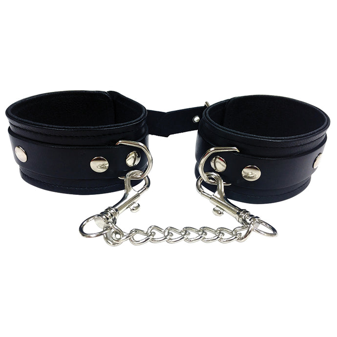 Rouge Group Plain Leather Wrist Cuffs-... RHC1045-BK