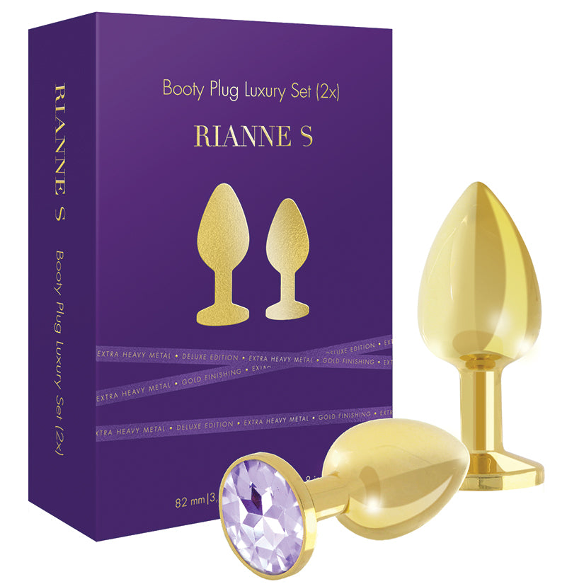 RianneS Metal Booty Plug Set 2x-Gold E25901