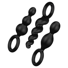 Load image into Gallery viewer, Satisfyer Booty Call Plugs-Black (Set Of 3)
