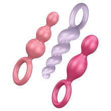 Load image into Gallery viewer, Satisfyer Booty Call Plugs-Assorted Colors (Set Of 3)