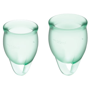 Satisfyer Feel Confident Menstrual Cup-Light Green