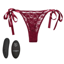 Load image into Gallery viewer, Remote Control Lace Thong Set-Burgundy