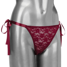 Load image into Gallery viewer, Remote Control Lace Thong Set-Burgundy