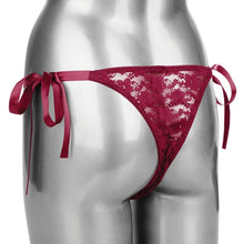 Load image into Gallery viewer, Remote Control Lace Thong Set-Burgundy
