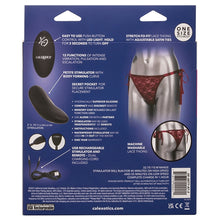 Load image into Gallery viewer, Remote Control Lace Thong Set-Burgundy