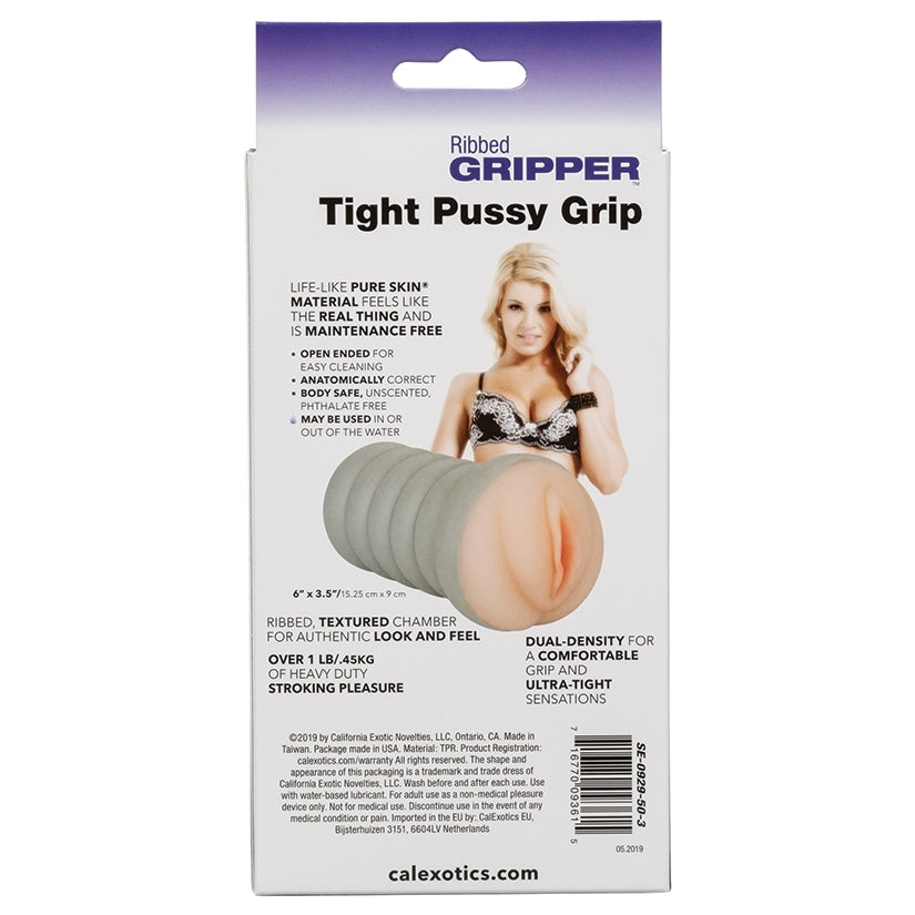 Ribbed Gripper Tight Pussy-Ivory