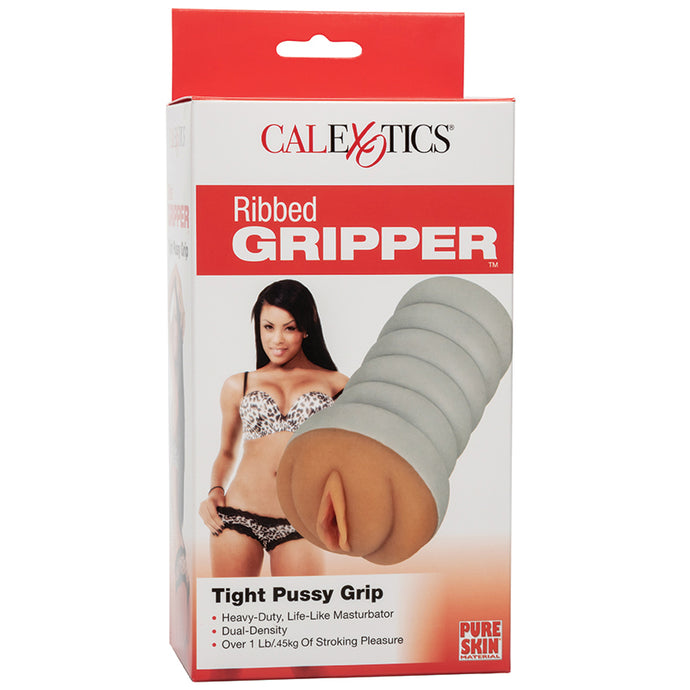 Ribbed Gripper Tight Pussy-Brown SE-0929-55-3