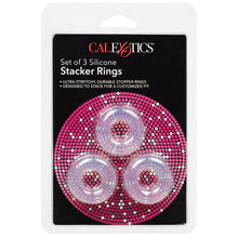 Load image into Gallery viewer, Silicone Stacker Rings-Clear 3Pk SE-1434-80-2