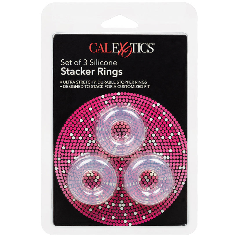 Silicone Stacker Rings-Clear 3Pk SE-1434-80-2