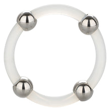 Load image into Gallery viewer, Steel Beaded Silicone Ring Large