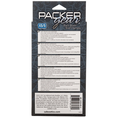 Packer Gear Boxer Brief Harness-Black XS/S