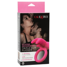 Load image into Gallery viewer, Silicone Rechargeable Triple Clit Flic... SE-1841-20-3