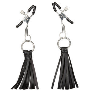 Nipple Play Playful Tassels Nipple Clamps-Black