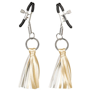 Nipple Play Playful Tassels Nipple Clamps-Gold