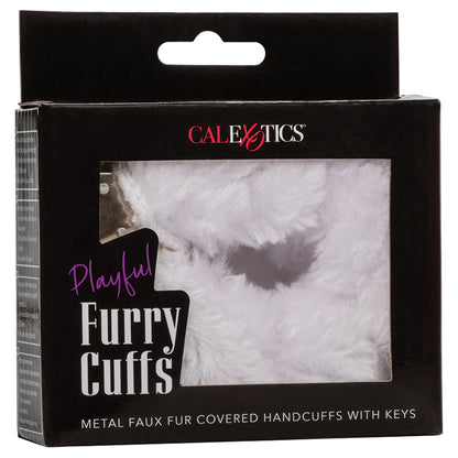 Playful Furry Cuffs-White SE-2651-15-3