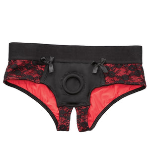 Scandal Crotchless Pegging Panty Set S/M