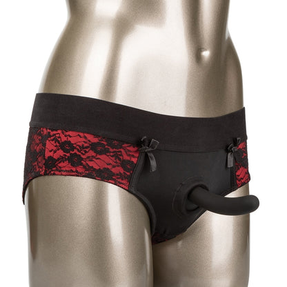 Scandal Crotchless Pegging Panty Set S/M