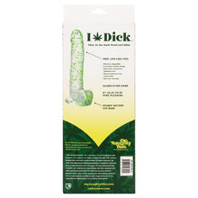 Load image into Gallery viewer, Naughty Bits I Leaf Dick Glow in The Dark Weed Leaf Dildo