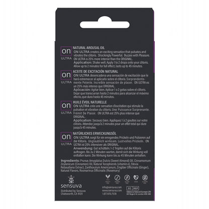 Sensuva ON Ultra Arousal Oil 5ml Bottle Medium Box