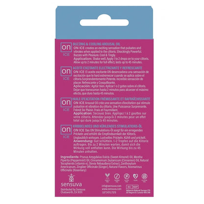 Sensuva ON Ice Arousal Oil 5ml Bottle Medium Box