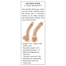 Load image into Gallery viewer, Selopa Natural Feel Flexskin Dildo-Light